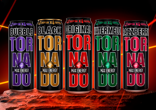 TORNADO MAX ENERGY с минималистичным дизайном