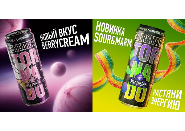 Новые вкусы TORNADO MAX ENERGY — только в «Магните»!